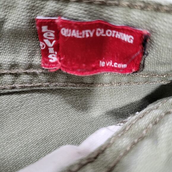 Levi's Fatigue Boot Cut Army Green Jeans Size 16 - Picture 3 of 8